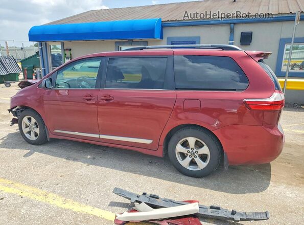 5TDKZ3DCXJS927302 2018 TOYOTA SIENNA Burgundy Հետևի ձախ