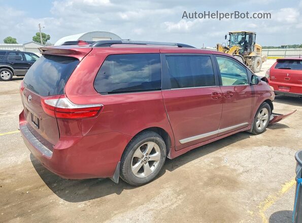 5TDKZ3DCXJS927302 2018 TOYOTA SIENNA Burgundy Հետևի աջ