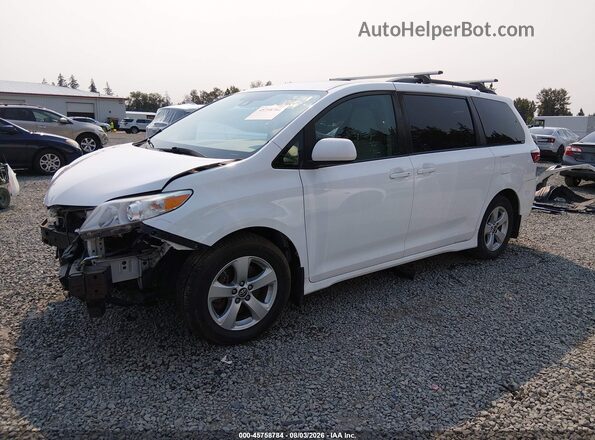 5TDKZ3DCXJS947338 2018 TOYOTA SIENNA White Vista tres cuartos delantera izquierda