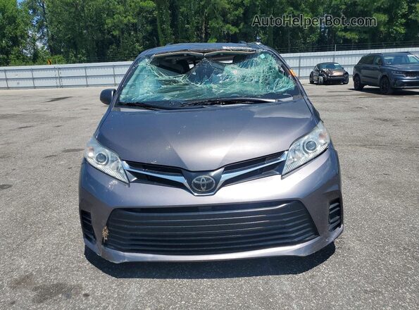 5TDKZ3DCXLS081885 2020 TOYOTA SIENNA Gray Դիմացի տեսք