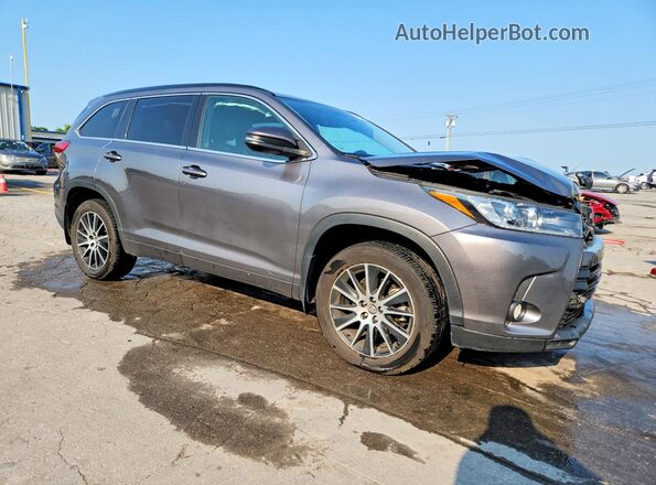5TDKZRFH0JS285541 2018 TOYOTA HIGHLANDER Gray Передня права чверть