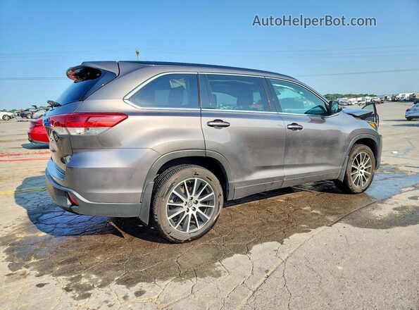 5TDKZRFH0JS285541 2018 TOYOTA HIGHLANDER Gray Задня права чверть