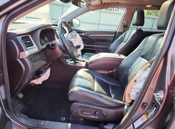 5TDKZRFH0JS285541 2018 TOYOTA HIGHLANDER Gray Вид салону спереду