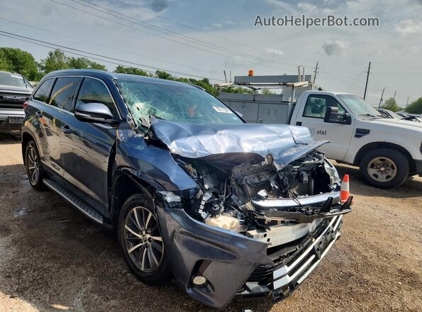 5TDKZRFH0KS307653 2019 TOYOTA HIGHLANDER Blue 