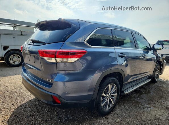 5TDKZRFH0KS307653 2019 TOYOTA HIGHLANDER Blue Հետևի աջ