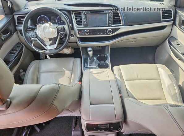 5TDKZRFH0KS307653 2019 TOYOTA HIGHLANDER Blue Առջևի վահանակի տեսք