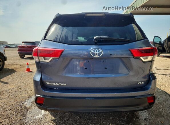 5TDKZRFH0KS307653 2019 TOYOTA HIGHLANDER Blue Հետևի տեսք