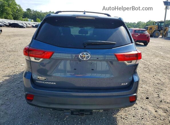5TDKZRFH0KS364516 2019 TOYOTA HIGHLANDER Blue უკანა ხედი