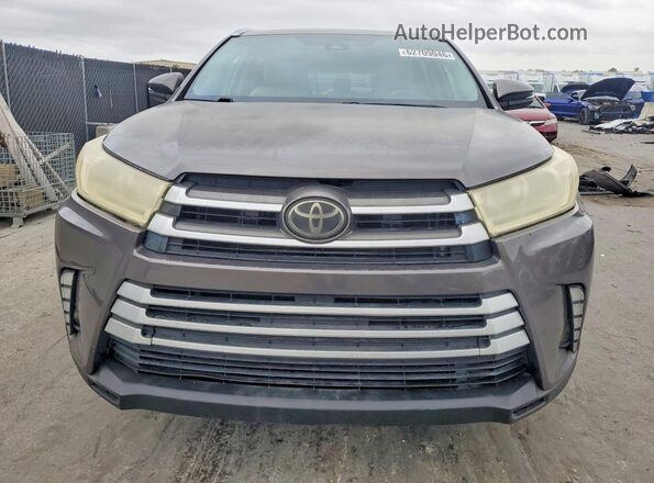 5TDKZRFH1JS543095 2018 TOYOTA HIGHLANDER Gray Widok z przodu