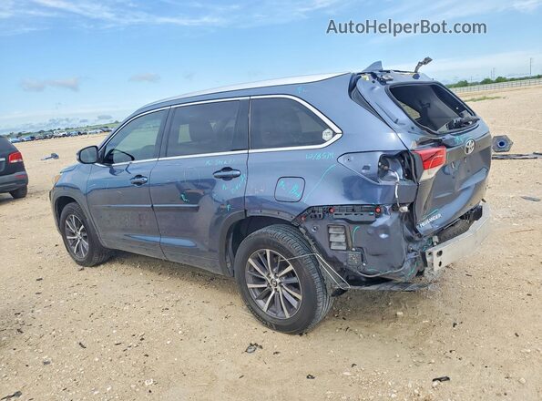 5TDKZRFH2JS236762 2018 TOYOTA HIGHLANDER Синий Задняя левая четверть