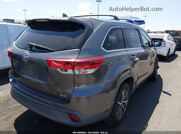 5TDKZRFH2JS531487 2018 TOYOTA HIGHLANDER Gray Задня права чверть