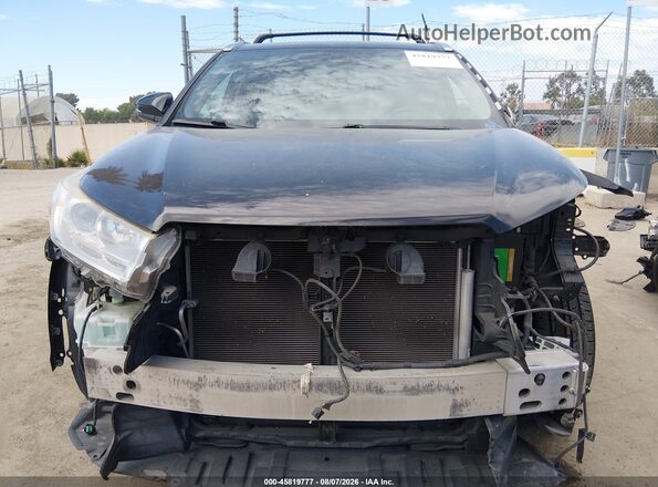 5TDKZRFH2JS541887 2018 TOYOTA HIGHLANDER Black Вид задньої частини салону