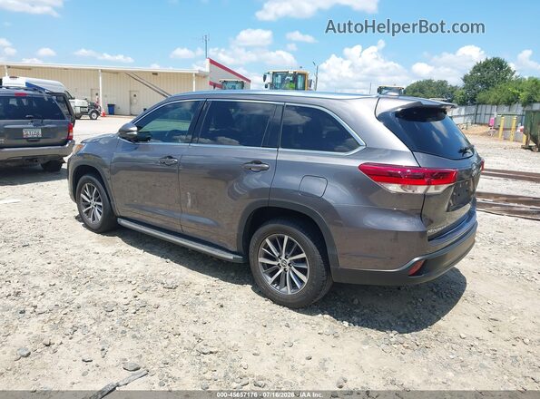 5TDKZRFH2JS549195 2018 TOYOTA HIGHLANDER Gray უკანა მარცხენა