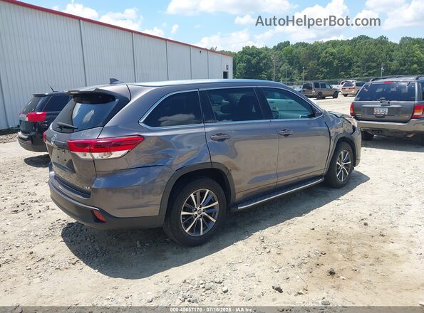 5TDKZRFH2JS549195 2018 TOYOTA HIGHLANDER Gray უკანა მარჯვენა