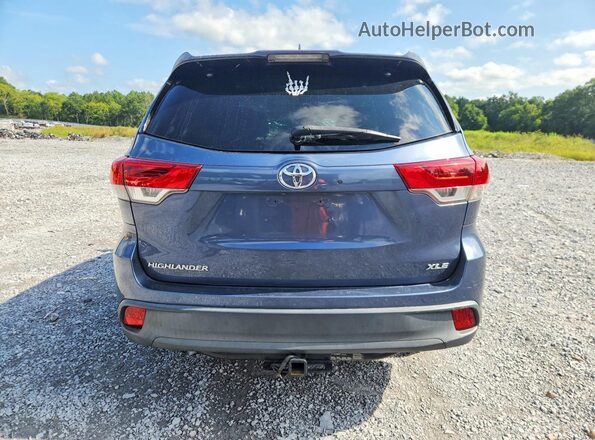 5TDKZRFH3KS291433 2019 TOYOTA HIGHLANDER Blue უკანა ხედი