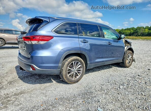 5TDKZRFH3KS291433 2019 TOYOTA HIGHLANDER Blue უკანა მარჯვენა