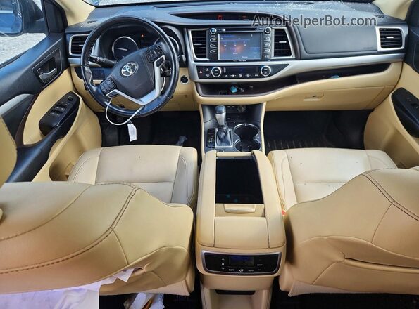 5TDKZRFH3KS291433 2019 TOYOTA HIGHLANDER Blue წინა პანელის ხედი