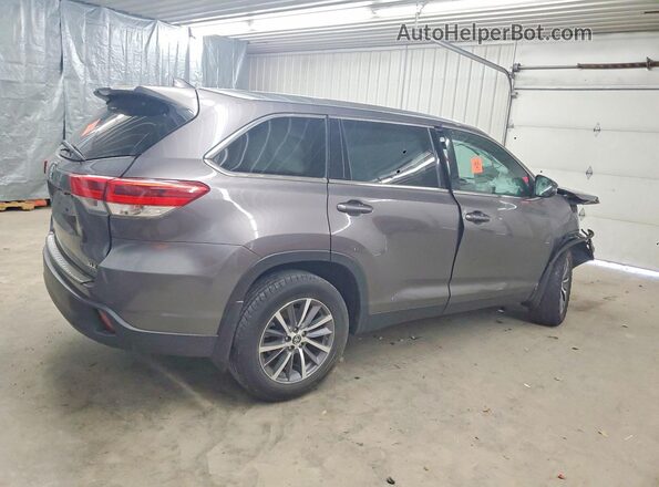 5TDKZRFH3KS557369 2019 TOYOTA HIGHLANDER Gray Tył prawy