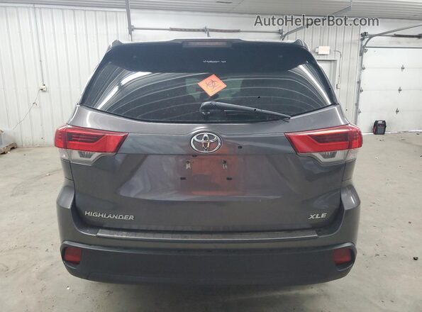 5TDKZRFH3KS557369 2019 TOYOTA HIGHLANDER Gray 
