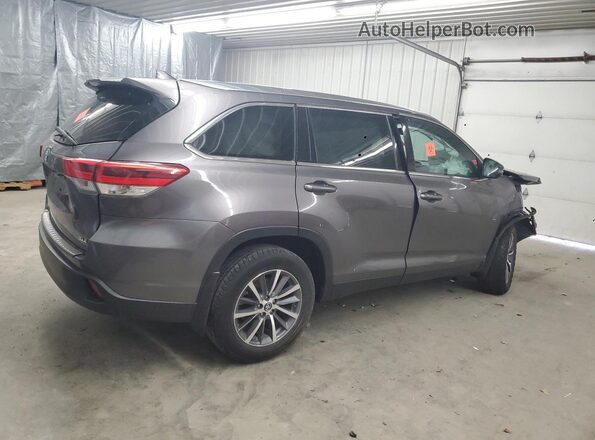 5TDKZRFH3KS557369 2019 TOYOTA HIGHLANDER Gray 