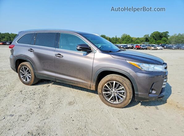 5TDKZRFH3KS574446 2019 TOYOTA HIGHLANDER Серый Передняя правая четверть