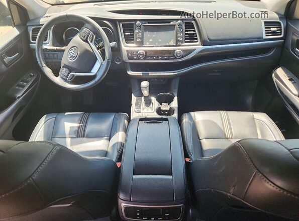 5TDKZRFH4JS282643 2018 TOYOTA HIGHLANDER Gray Առջևի վահանակի տեսք