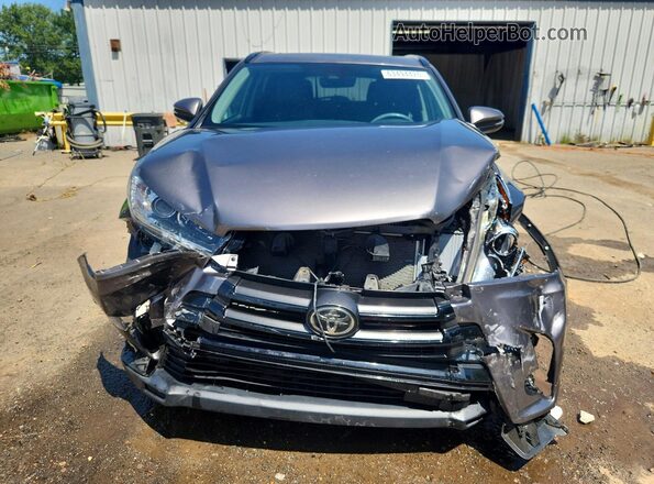 5TDKZRFH4JS282643 2018 TOYOTA HIGHLANDER Gray Դիմացի տեսք