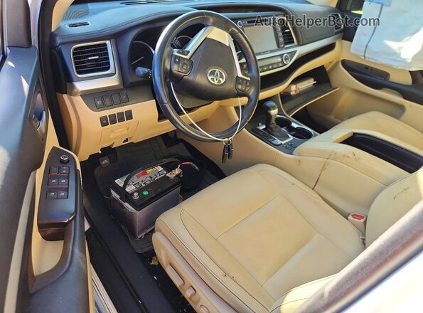 5TDKZRFH4JS546668 2018 TOYOTA HIGHLANDER White წინა პანელის ხედი
