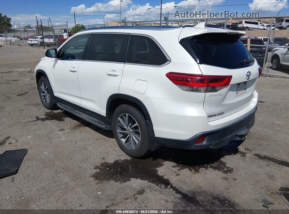 5TDKZRFH4KS309762 2019 TOYOTA HIGHLANDER White Rear left