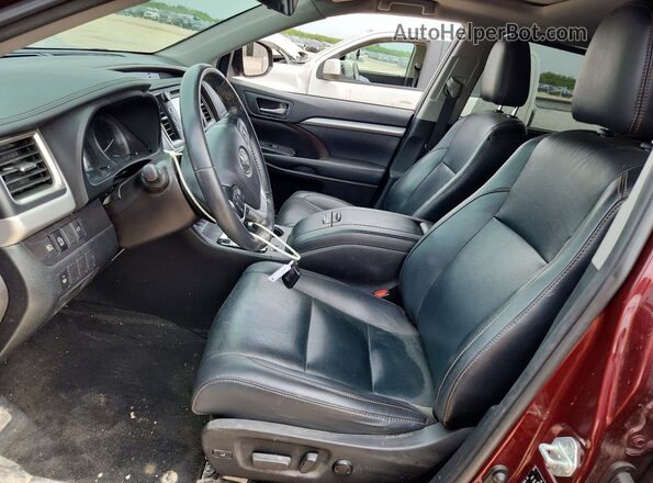 5TDKZRFH4KS325931 2019 TOYOTA HIGHLANDER Burgundy Vista interior delantera