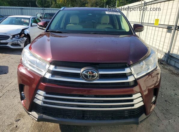5TDKZRFH5HS190810 2017 TOYOTA HIGHLANDER Maroon წინა ხედი