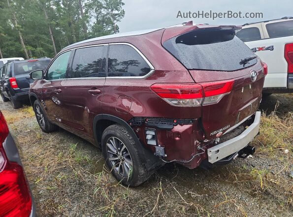 5TDKZRFH5HS190810 2017 TOYOTA HIGHLANDER Maroon უკანა მარცხენა
