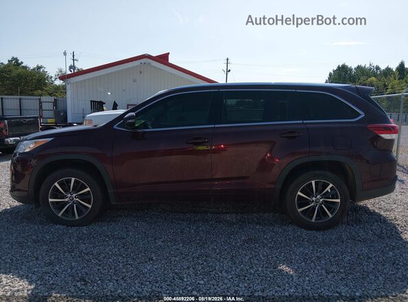 5TDKZRFH5JS286863 2018 TOYOTA HIGHLANDER Темно-бордовый Панорамный вид салона 360°