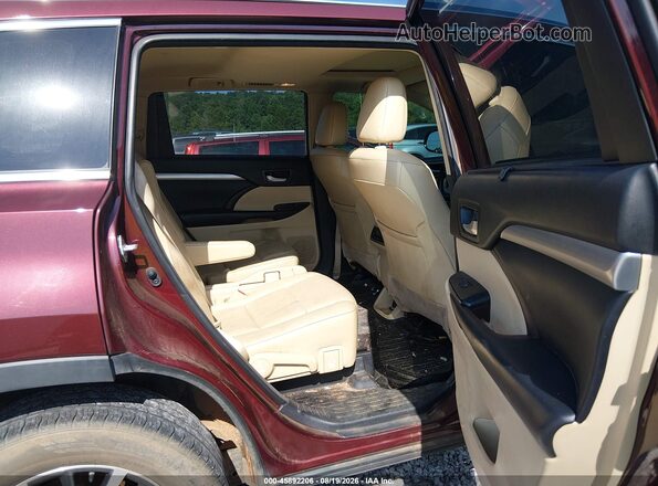 5TDKZRFH5JS286863 2018 TOYOTA HIGHLANDER Темно-бордовый Вид наклейки с VIN-кодом