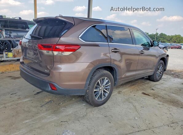 5TDKZRFH6HS223880 2017 TOYOTA HIGHLANDER Brown Tył prawy
