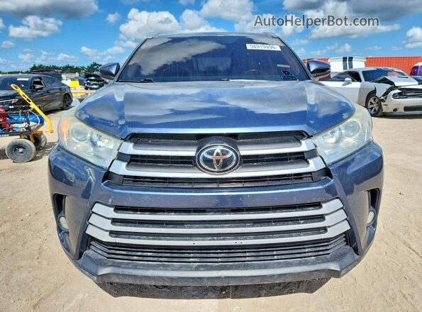 5TDKZRFH6KS340365 2019 TOYOTA HIGHLANDER Blue Front view