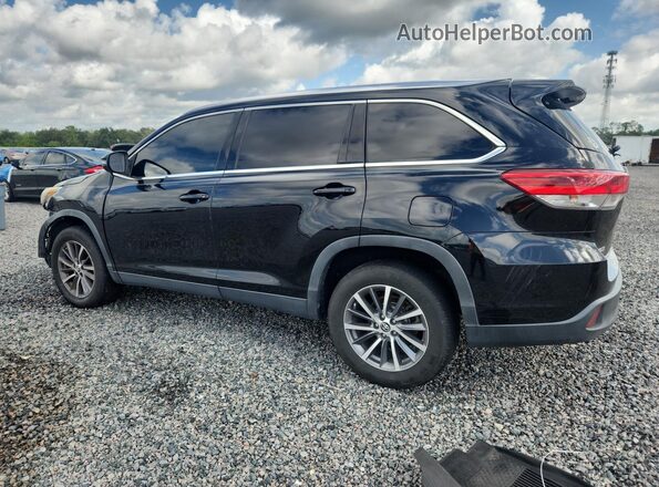 5TDKZRFH7KS351939 2019 TOYOTA HIGHLANDER Black Rear left