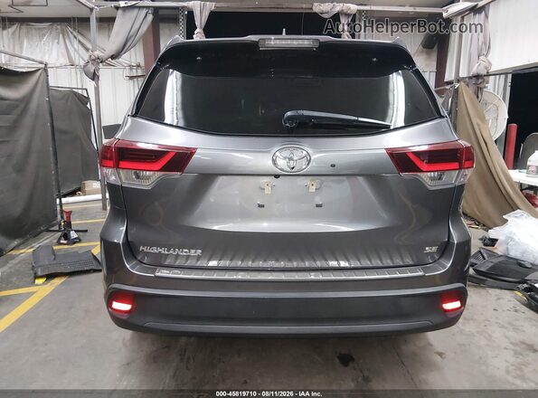 5TDKZRFH7KS573655 2019 TOYOTA HIGHLANDER Gray 