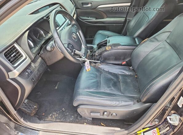 5TDKZRFH8JS531980 2018 TOYOTA HIGHLANDER Black Вид салону спереду