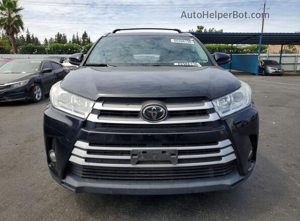 5TDKZRFH8JS543031 2018 TOYOTA HIGHLANDER Black Вид спереду