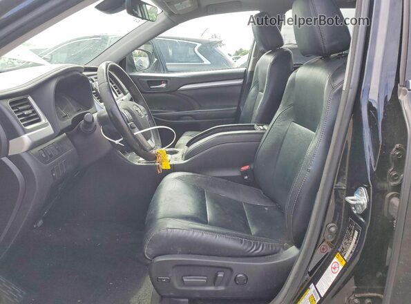 5TDKZRFH8JS543031 2018 TOYOTA HIGHLANDER Black Вид салону спереду