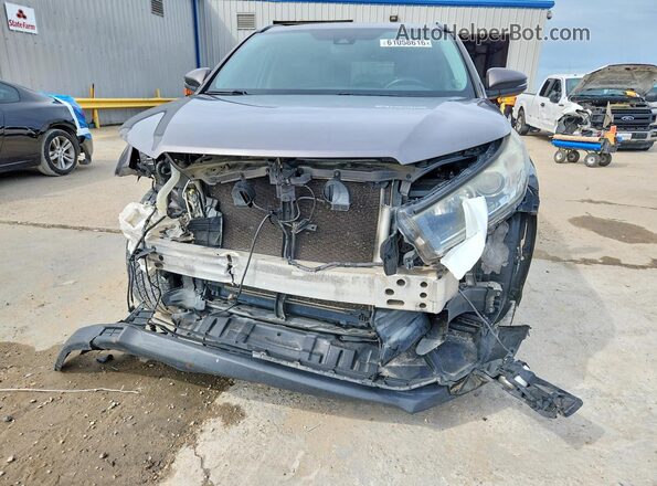 5TDKZRFH8JS546141 2018 TOYOTA HIGHLANDER Gray Front view