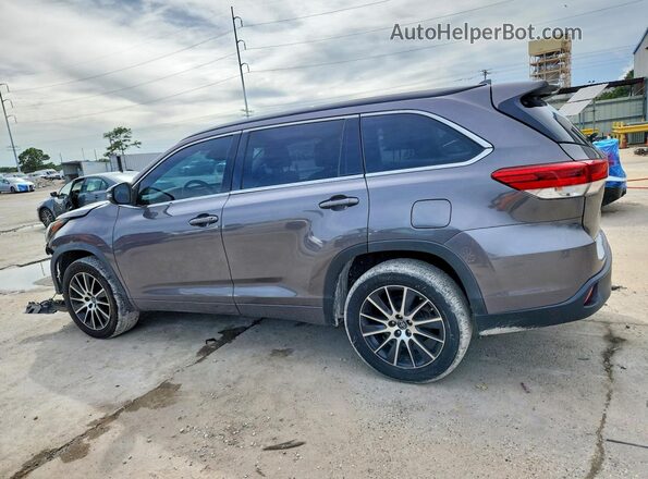 5TDKZRFH8JS546141 2018 TOYOTA HIGHLANDER Gray Rear left