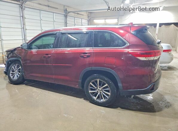 5TDKZRFH9HS233237 2017 TOYOTA HIGHLANDER Burgundy უკანა მარცხენა