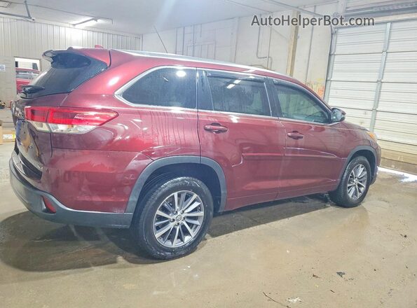 5TDKZRFH9HS233237 2017 TOYOTA HIGHLANDER Burgundy უკანა მარჯვენა