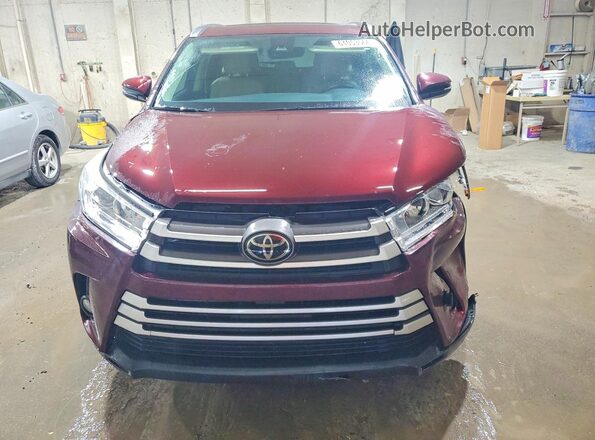 5TDKZRFH9HS233237 2017 TOYOTA HIGHLANDER Burgundy წინა ხედი