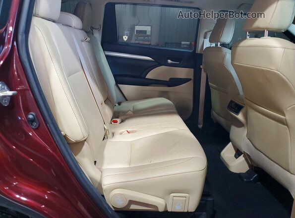 5TDKZRFH9HS233237 2017 TOYOTA HIGHLANDER Burgundy უკანა სალონის ხედი
