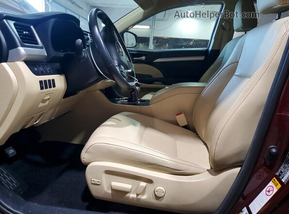 5TDKZRFH9HS233237 2017 TOYOTA HIGHLANDER Burgundy წინა სალონის ხედი