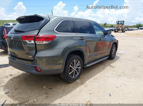 5TDKZRFHXJS248366 2018 TOYOTA HIGHLANDER Green Rear right