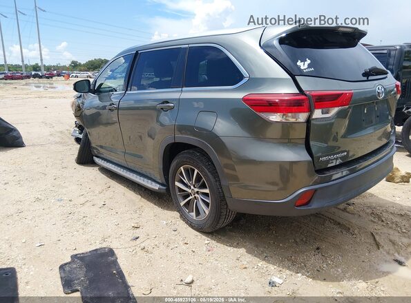 5TDKZRFHXJS248366 2018 TOYOTA HIGHLANDER Green Rear left
